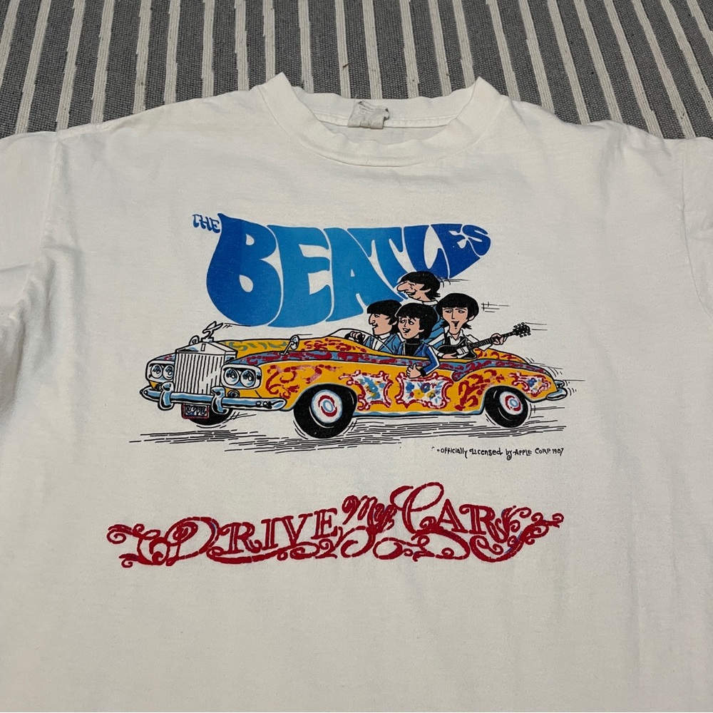 Rare licensed vintage 80’s The Beatles “Drive My Car” shirt